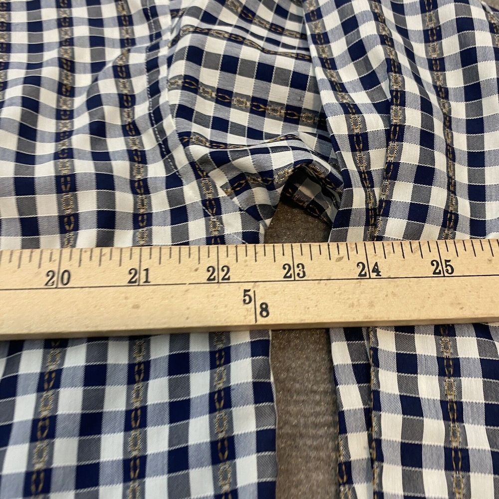 Diesel Shirt Mens Large 16.5 33-34 Knit Plaid Long Sleeve Textured - Picture 10 of 13